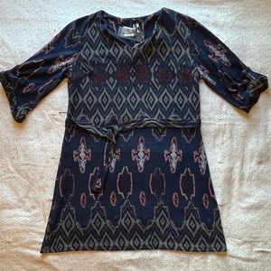 Cozy ikat patterned dress